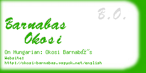 barnabas okosi business card